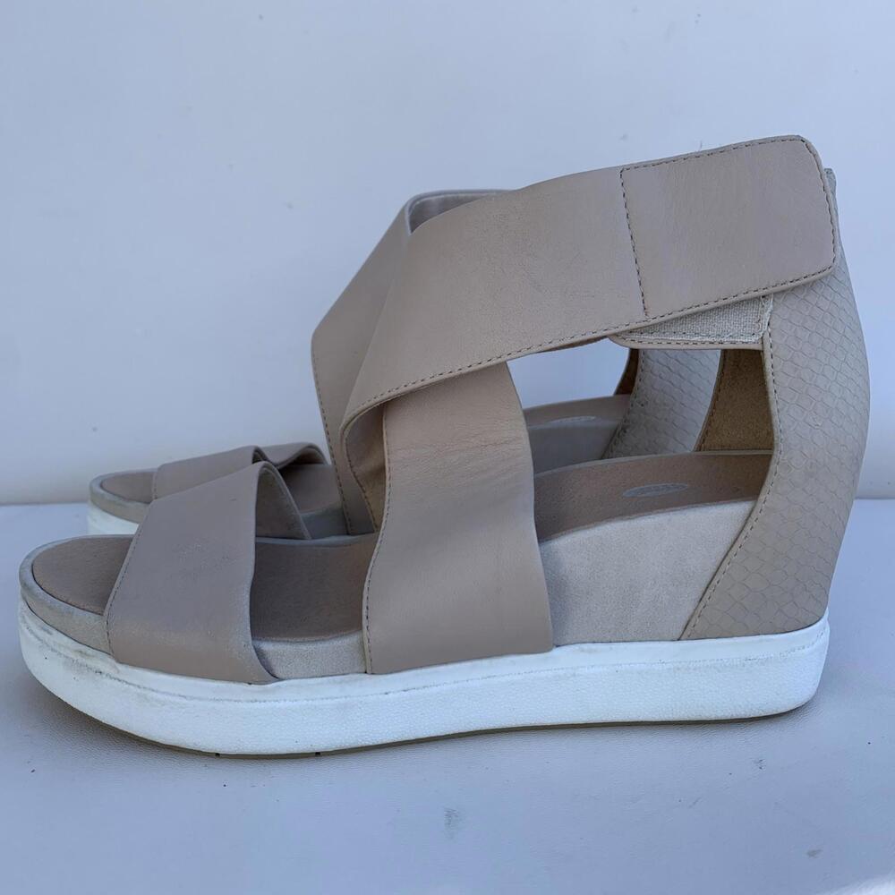 dr scholls Wedge sandals 7.5 Beige Leather